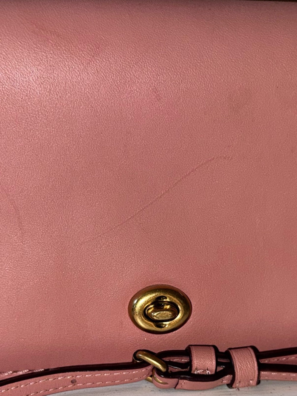 Coach 1941 Dinky Glove tanned Leather Crossbody bag Pink & Oxblood 2018 - 37296 - Picture 12 of 16